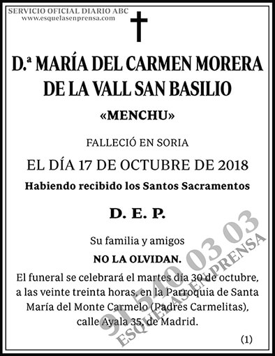 María del Carmen Morera de la Vall San Basilio